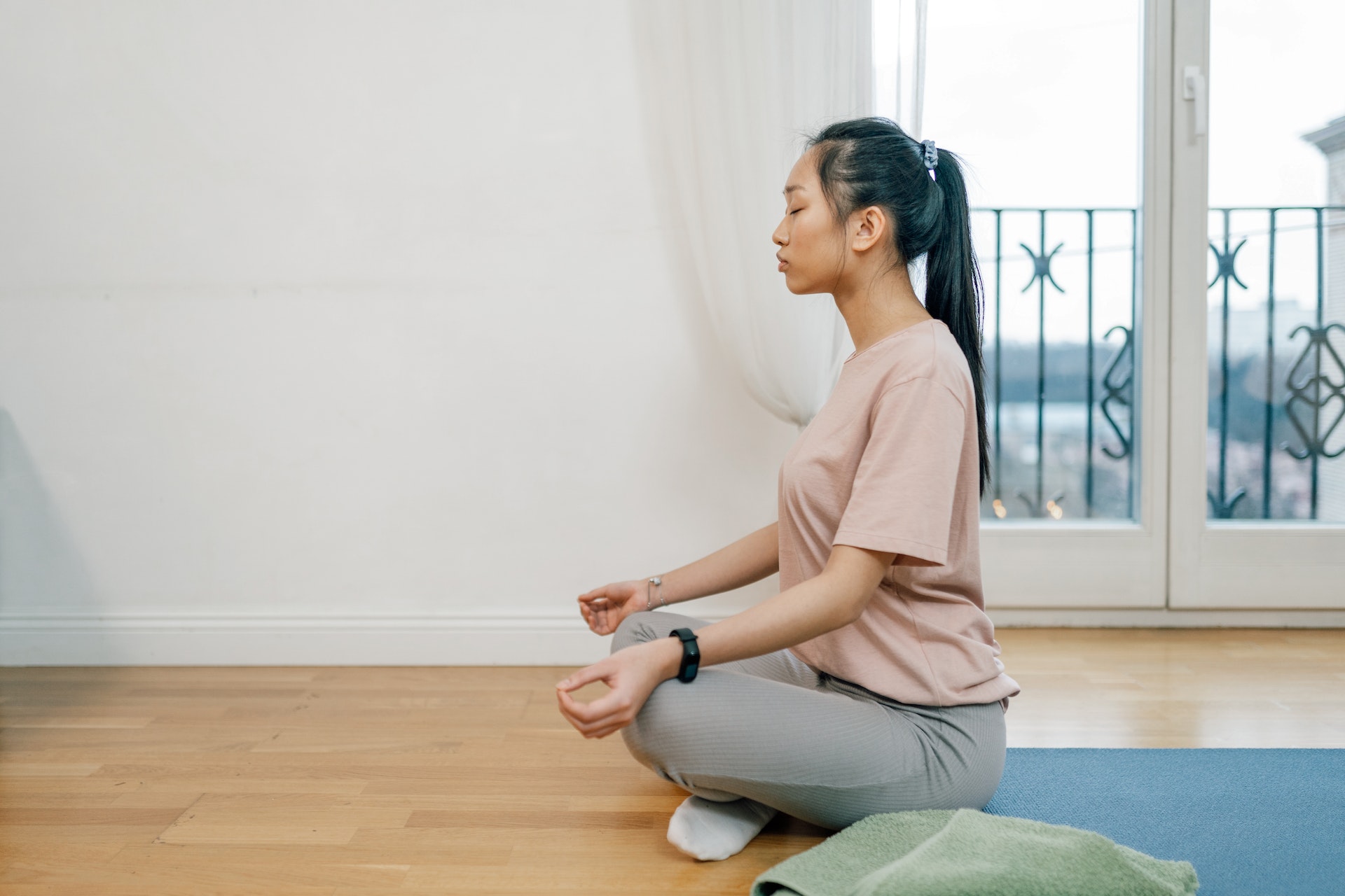 yoga poses for restless legs syndrome. Young woman practicing Yoga